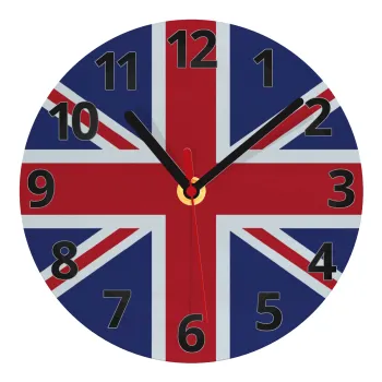 Σημαία Αγγλίας UK, Ρολόι τοίχου γυάλινο (20cm)