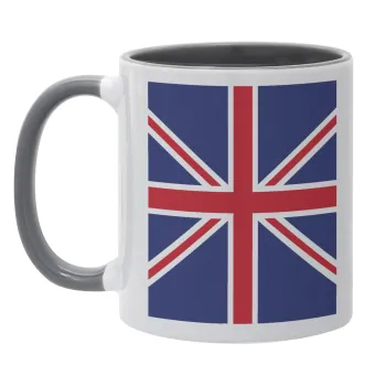 UK Flag, Mug colored grey, ceramic, 330ml