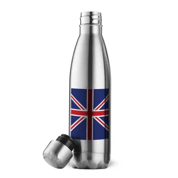 Σημαία Αγγλίας UK, Μεταλλικό παγούρι θερμός Inox (Stainless steel), διπλού τοιχώματος, 500ml