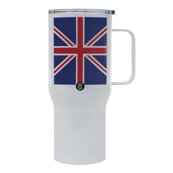 UK Flag, Mega Stainless steel Tumbler with lid, double wall 750L
