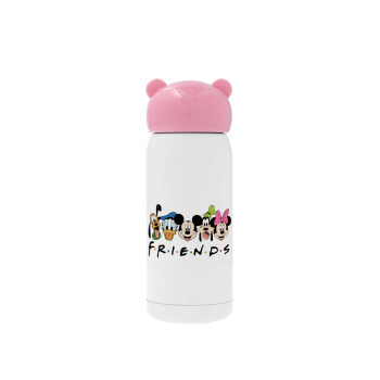 Friends characters, Pink stainless steel thermal flask, 320ml