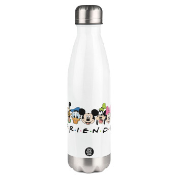 Friends characters, Metal mug thermos White (Stainless steel), double wall, 500ml