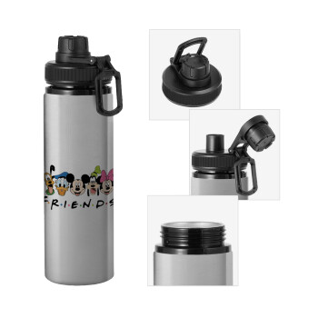 Friends characters, Metallic water bottle with safety cap, 850ml aluminum