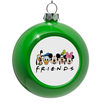Friends characters, Green Christmas tree ornament bauble 8cm