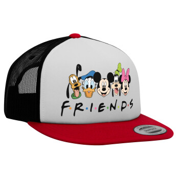 Friends characters, Καπέλο Ενηλίκων Foam Flat Snapback με Δίχτυ, (POLYESTER, ΕΝΗΛΙΚΩΝ, UNISEX, ONE SIZE)