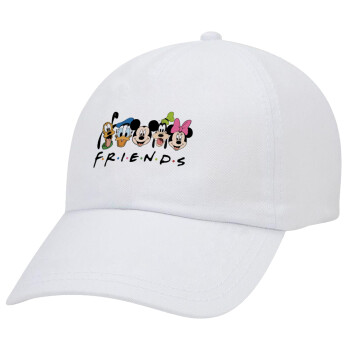 Friends characters, Καπέλο Baseball Λευκό (5-φύλλο, unisex)