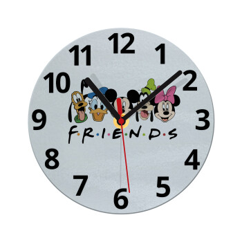 Friends characters, Ρολόι τοίχου γυάλινο (20cm)