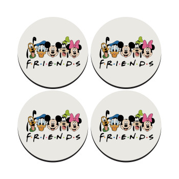 Friends characters, ΣΕΤ 4 Σουβέρ ξύλινα στρογγυλά (9cm)
