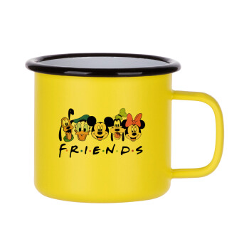 Friends characters, Metallic enamel MATT Yellow cup 360ml