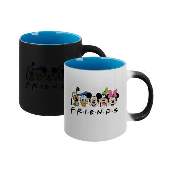Friends characters, Κούπα Μαγική εσωτερικό μπλε, κεραμική 330ml που αλλάζει χρώμα με το ζεστό ρόφημα (1 τεμάχιο)