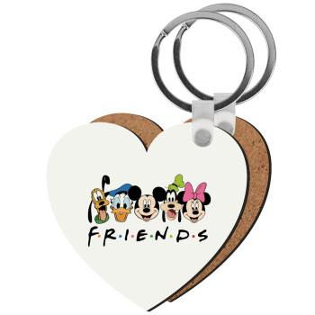 Friends characters, Μπρελόκ Ξύλινο καρδιά MDF