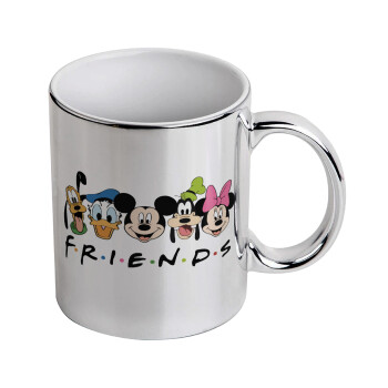 Friends characters, Κούπα κεραμική, ασημένια καθρέπτης, 330ml