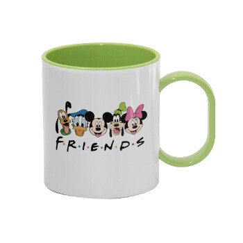 Friends characters, Κούπα (πλαστική) (BPA-FREE) Polymer Πράσινη για παιδιά, 330ml