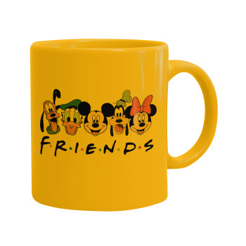 Friends characters, Κούπα, κεραμική κίτρινη, 330ml (1 τεμάχιο)