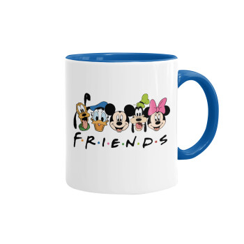 Friends characters, Mug colored blue, ceramic, 330ml