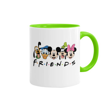 Friends characters, Mug colored light green, ceramic, 330ml