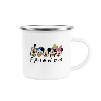 Friends characters, Metallic enamel cup white 360ml