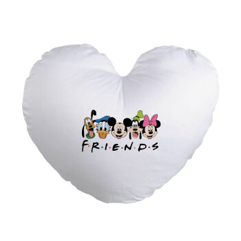 Friends characters, Μαξιλάρι καναπέ καρδιά 40x40cm περιέχεται το  γέμισμα
