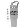 GREY color, 890ml (30oz) stainless Steel Tumbler with Handle