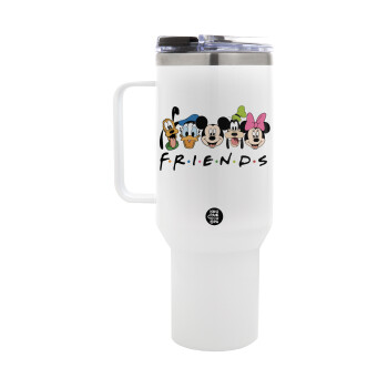 Friends characters, Mega Stainless steel Tumbler with lid, double wall 1,2L