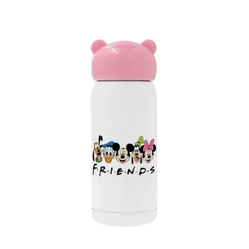 Friends characters, Pink stainless steel thermal flask, 320ml