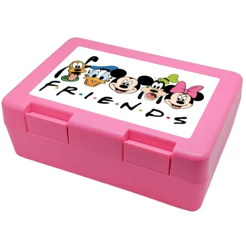 Friends characters, Children's cookie container PINK 185x128x65mm (BPA free plastic)