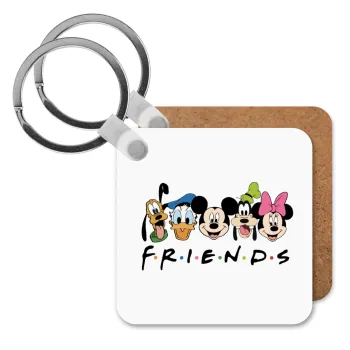 Friends characters, Μπρελόκ Ξύλινο τετράγωνο MDF