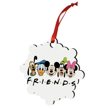 Friends characters, Στολίδι Χριστουγεννιάτικο στολίδι snowflake ξύλινο 7.5cm