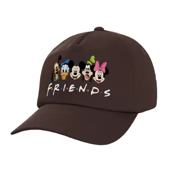Friends characters, Καπέλο Ενηλίκων Baseball, 100% Βαμβακερό, Chocolate, Καφέ (ΒΑΜΒΑΚΕΡΟ, ΕΝΗΛΙΚΩΝ, UNISEX, ONE SIZE)