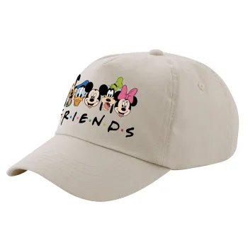 Friends characters, Μπεζ (SAND) Πεντάφυλλο Καπέλο Ενηλίκων Βαμβακερό (UNISEX, ONE SIZE)