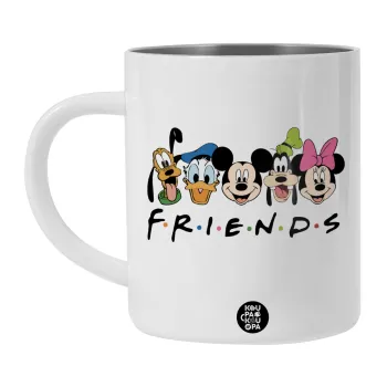 Friends characters, BIG Mug Stainless steel double wall (450ml, White)