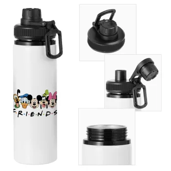 Friends characters, Metal water bottle with safety cap, aluminum 850ml