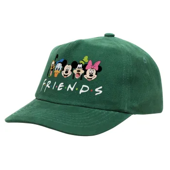 Friends characters, Children's Baseball Cap, 100% Cotton Drill, GREEN (COTTON, CHILDREN'S, ONE SIZE)