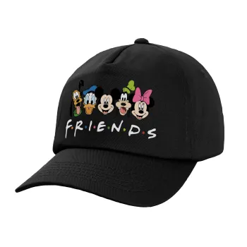 Friends characters, Child's Baseball Cap, 100% Cotton, Black