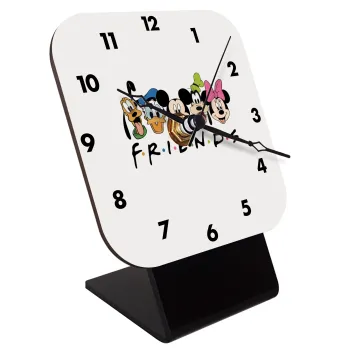Friends characters, Επιτραπέζιο ρολόι ξύλινο με δείκτες (10cm)