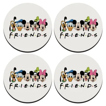 Friends characters, ΣΕΤ 4 Σουβέρ ξύλινα στρογγυλά (9cm)
