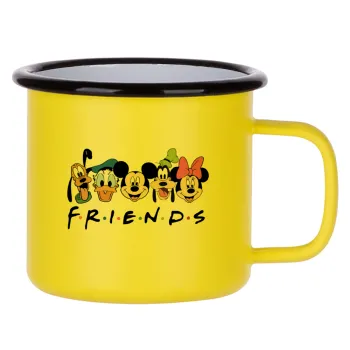Friends characters, Metallic enamel MATT Yellow cup 360ml