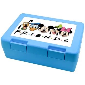 Friends characters, Children's cookie container LIGHT BLUE 185x128x65mm (BPA free plastic)