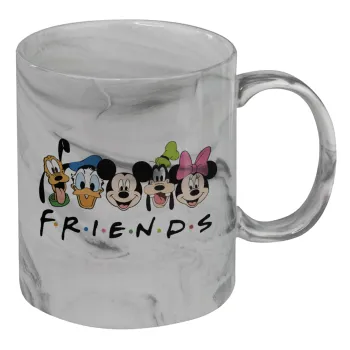 Friends characters, Mug ceramic marble style, 330ml
