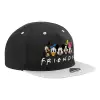 Adult Flat Snapback Hat Black/Grey, (100% COTTON TWILL, ADULT, UNISEX, ONE SIZE)
