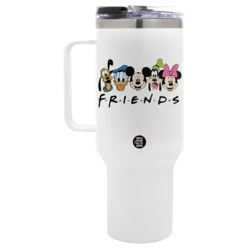 Friends characters, Mega Stainless steel Tumbler with lid, double wall 1,2L