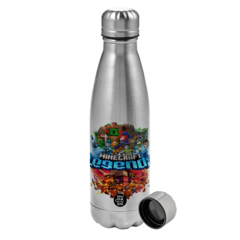 Minecraft legends, Metallic water bottle, stainless steel, 750ml