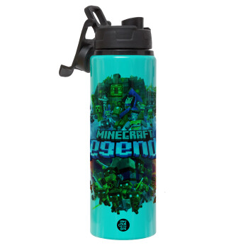 Minecraft legends, Metallic water bottle with safety lid, 850ml aluminum