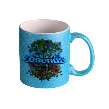 Minecraft legends, Κούπα Σιέλ Glitter που γυαλίζει, κεραμική, 330ml