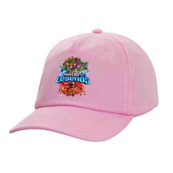 Minecraft legends, Adult Baseball Cap, 100% Cotton, PINK (COTTON, ADULT, UNISEX, ONE SIZE)