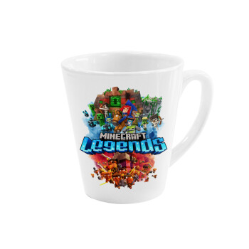 Minecraft legends, Κούπα κωνική Latte Λευκή, κεραμική, 300ml