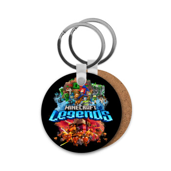Minecraft legends, Μπρελόκ Ξύλινο στρογγυλό MDF Φ5cm