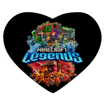 Minecraft legends, Mousepad heart 23x20cm