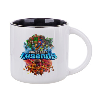 Minecraft legends, Κούπα κεραμική 400ml Λευκή/Μαύρη