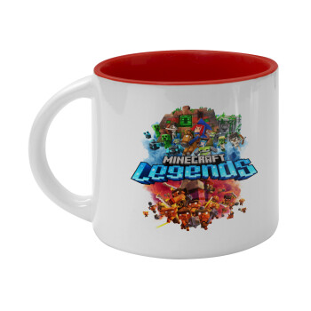 Minecraft legends, Κούπα κεραμική 400ml Λευκή/Κόκκινη